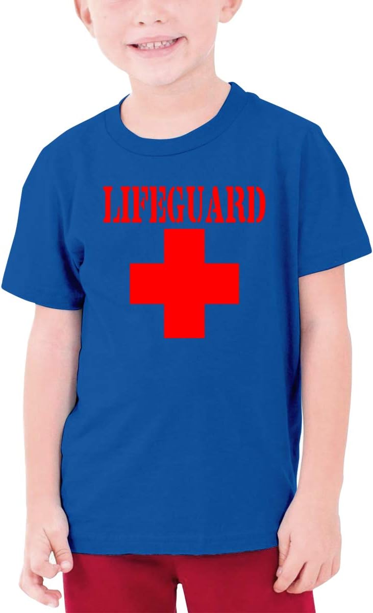 Lifeguard Gear Logo Teens Funny Short Sleeve T-Shirt Youth Cotton Casual Top Tee Summer White
