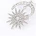 HSWE Star Moon Burst Rhinestone Drop Earrings for Women Crystal Dangle Earrings wedding Party Jewelry (Silver)