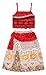 AmzBarley Princess Moana Costume Outfit Skirt Set Little Girls Cosplay Dress up Size 6 Red