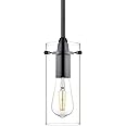 Black Pendant Lights Kitchen Island - Small Clear Glass Pendant Light Fixture