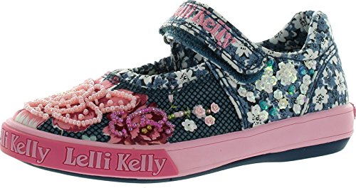 Lelli Kelly Girls Lk9117 Fashion Canvas Flats Shoes,Blue Fantasy,26