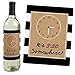 Big Dot of Happiness Teacher Appreciation - First and Last Day of School Gifts for Women and Men - Christmas Wine Bottle Label Stickers - Set of 4