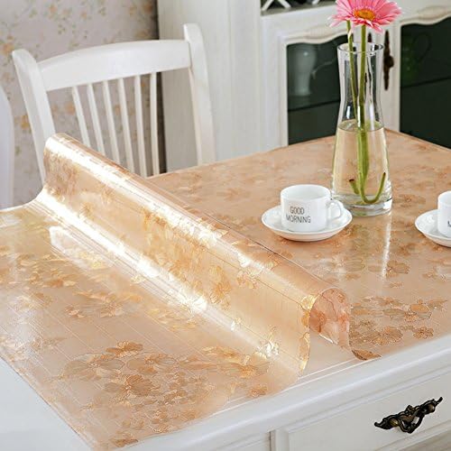 Waterproof Oil-proof High temperature resistance Disposable Thickened pvc table cloth,Plastic tablecloths,Clear plastic tablecloths-E 90x160cm(35x63inch)