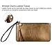 Befen Soft Leather Wristlet Phone Wristlet Wallet Clutch with Wrist Strap/Card slots/Cash pocket- Fit iPhone 6S Plus/Samsung Note 5 - Bronze