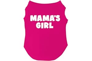 TEES & TAILS Mama's Girl Mother's Day, Valentine's Day Dog Tee Shirt Sizes for Puppies, Toys, and Large Breeds (Hot Pink, Medium 949)
