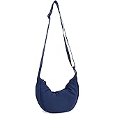 Nylon Crescent Crossbody Bag for Women Purses Trendy Men,Small Travel Sling Bag Hobo