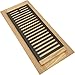 Homewell Red Oak Wood Floor Register, Drop in Vent with Damper, 4x12 Inch, Unfinished
