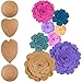 Jetec 2 Sets Rose and Peony Paper Flower Template Kit, Instruction Included, DIY Your Own Wall Backdrop Decoration Photo Booth Paper Flower Decoration, Make All Size Rose Peony Flower, Totally 23 Pcs