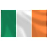 Irish Flag 3x5 FT Heavy Duty Ireland Flag Double Stitched Vivid Color Fade Proof Outdoor Decor With Brass Grommets(Ireland)