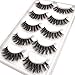 CerroQreen Eyelashes Thick Curly Fashion Lashes 5 Pairs 3D Mink Eyelashes Dramatic False Lashes (eyelashes -01)