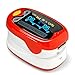Children Pulse Oximeter Fingertip Pediatric Oxygen Saturation Monitor for Kids Babies Lithium Battery Yonker K1 - Red