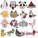 inSowni 16 Pack Glitter Cute Fruit Unicorn Panda Cat Owl Alligator Hair Clips Barrettes for Baby Girls Toddlers Kids