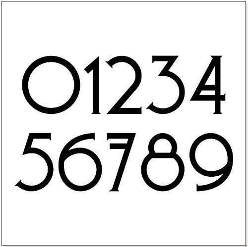 Craftsman Style Die Cut Vinyl Numbers (2 inch Metallic Silver Gray)