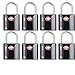Forge Small Size TSA Approved Luggage Locks: Key Locks for Travel. Ultra Secure Dimple Key Travel Locks Alloy Body Luggage Locks. Black 8 Pack.