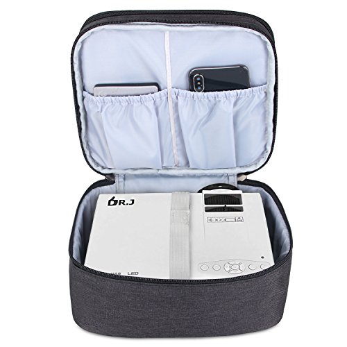 Luxja Carrying Bag for DR.J Mini Projector, Portable Case for Mini Projector and Accessories (Fits Most Major Mini Projectors), Black - Thumbnail 3