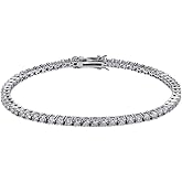 UNAHKTHY Women's 14K Gold Tennis Bracelet with Dazzling 3mm Moissanite Diamond - Elegant Gift for Her