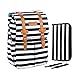 SavvyMami Striped Diaper Bag Backpack for Mom - Bags for Stylish Moms – Large Black and White Striped Backpack Diaper Bag with Changing Pad and Wipes Case and Stroller Straps for Women Baby Bag