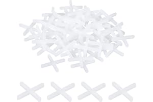 uxcell 300Pcs Tile Spacers 3mm 1/8" Wall Floor Tile Plastic Cross Spacer for Ceramic Tile Installation, White