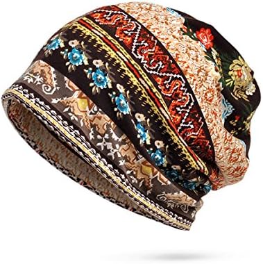 Womens Winter Warm Knitting Hats Wool Baggy Slouchy Beanie Hat Skull Cap (Multicoloured- B)