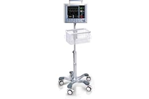 EASTSHORE Rolling Stand for Datascope Passport 2, Spectrum Monitor, (Big Wheel)