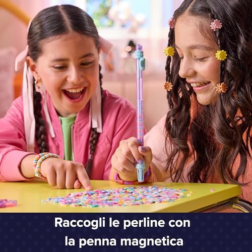 , Macchina dei Braccialetti Heishi dell'Amicizia, con Pratica Penna Impila-Perline e oltre 1200 Perline, per la Realizzazione di 15 Braccialetti, Giocattoli Artistici per Bambine, 7+ Anni — foto 4 di 8