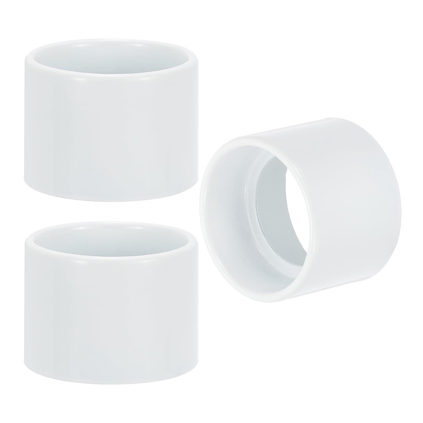 PATIKIL Light Socket Shade Ring, 3pcs E26 E27 Medium Base Metal Sockets Lock Ceramic/Porcelain Sockets with Thread Diameter 1-1/2 Inches for Hanging Lamp Holder, White 40mm / 1.57"