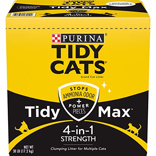 Purina Tidy Cats Clumping Cat Litter, Tidy Max 4 in 1 Strength Multi Cat Litter - 38 lb. Box