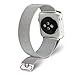 Tranesca Fully Adjustable Watch Band with Magnetic Clasp Made of Top Grade Stainless Steel for 42mm Apple Watch Series 3 2 1(2 Pack, Silver+Black)