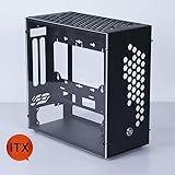 Amazon Com K39 Mini Itx Pc Case All Aluminum Mini Tower Htpc Small Chassis Gaming Computer Case With Pcie Riser Included Support Graphics Card 1u Power Supply Black Computers Accessories