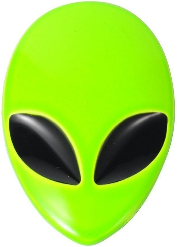 Aryellys Packs Auto 3D Metal Emblem Badge Sticker Decal for Car, Trucks, SUV, Motorcycle, ATV Logo (Alien Green)