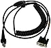 Honeywell CBL-020-300-C00 RS-232 Coiled Cable with DB9 Female Connector, 3 m/9.8-ft. Length, Black