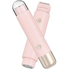 Photo 1 of Bikini Trimmer for Women - 2 in 1 Electric Body Hair Trimmer with LED Display, IPX7 Waterproof & Easy to Clean, Cordless Body Shaver for Travel, Replaceable Ceramic Blade Heads, USB Charge Dock(Pink)
