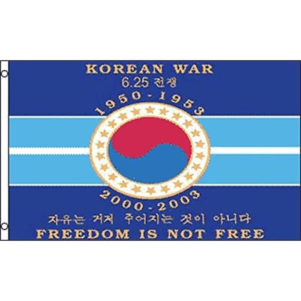 AZ FLAG - Korean War Freedom Is Not Free Flag - 3x5 Ft - 100D Polyester Korea Celebration Banner with Two Metal Grommets - Fade Resistant - Vivid Colors - 3' x 5' Feet - 150x90 Cm