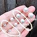 2 Pairs Invisible Clip on Earrings for Women - 8mm Shell Pearl Studs and 4mm Clear Cz Clip Ons for Non Pierced Ears