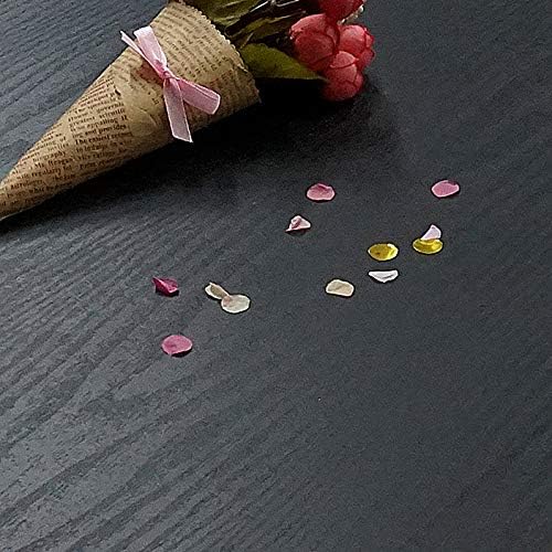 17.7"x197" Black Wood Contact Paper Black Wallpaper Stick and Peel Self Adhesive Film