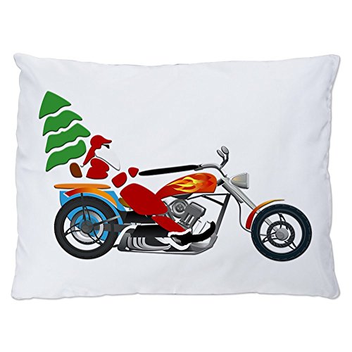 Indoor Luxury Plush Dog Bed Holiday Biker Santa on his Motorcycle/Chopper