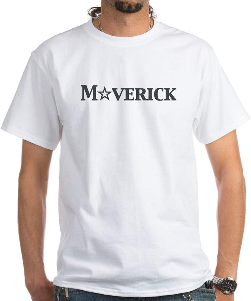 CafePress Maverick White T Shirt 100% Cotton T-Shirt, White