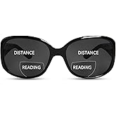 YUKANG Bifocal Reading Sunglasses Womens, Oversized Square Sun Readers Outdoor Reading Glasses UV400 Protection/Anti Glare