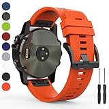 HUMENN 22mm Band Compatible with Garmin Fenix 5, Soft Silicone Sport Watch Strap Replacement for Fenix 5 Plus, Garmin Instinct, Forerunner 935, Approach S60, Quatix 5(Not Fit Fenix 5X/5S)