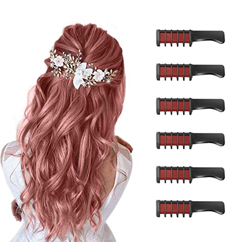 Hair Chalk for Kids Girls, MSDADA Temporary Hair Color Dye for Kids Gifts for Girls Age 6 7 8-12+Colour Hairspray for Birthday St. Patrick's Day Children's Day Halloween Christmas Cosplay Party(Red)