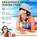 BELLFORNO Sports Neck Fan Necklace Personal Mini Fan Working for Travel Outdoor (Red-Black)