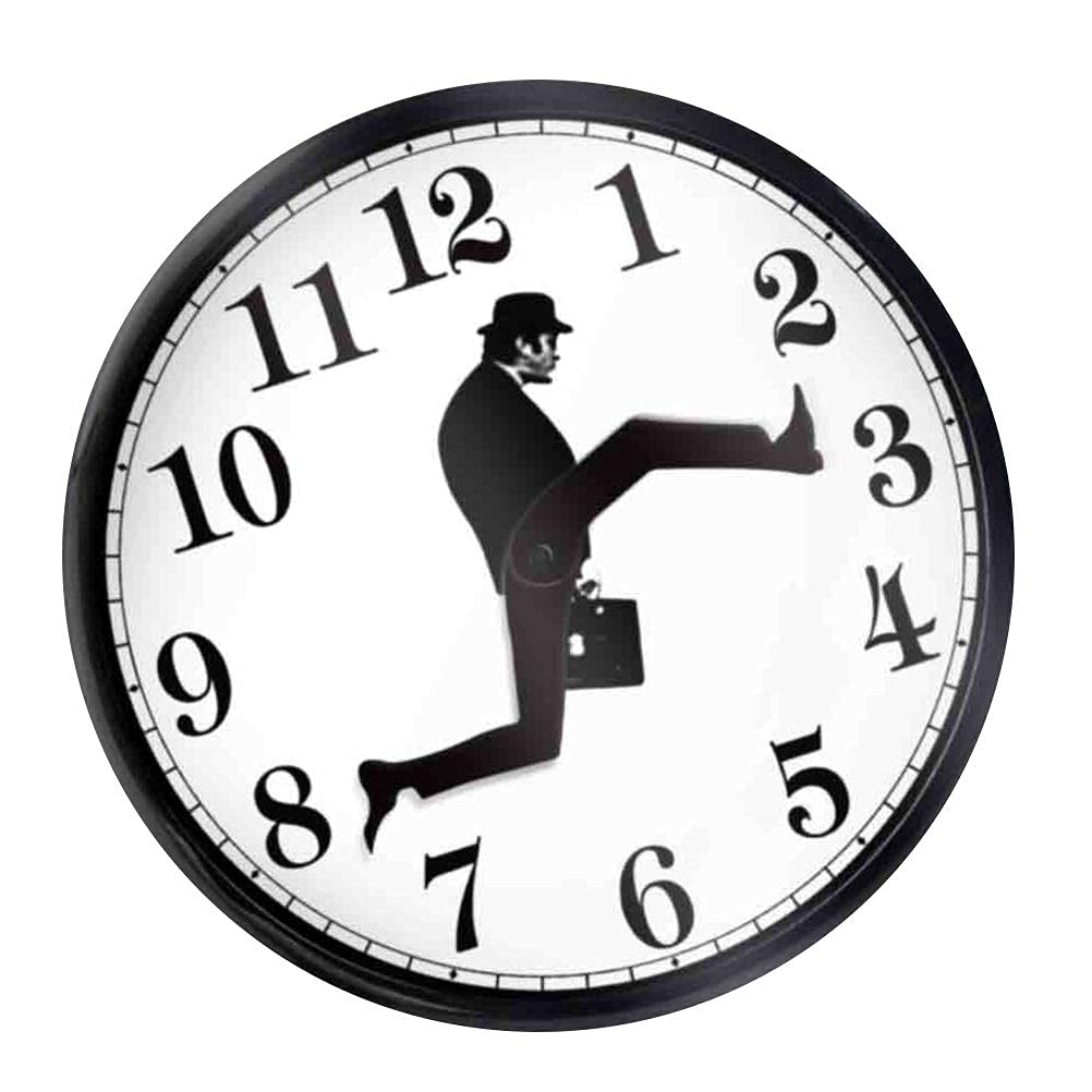 KKPLZZ Wall Clock Comedy Inspired Wall Clock, Ministry of Silly Walks Clock,Novelty Creative Wall Clock Silent Clock for Home Office Decor