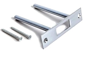 TUFF STRIKE Door Reinforcement Lock | Anti Kick Door Reinforcer | Prevent Home Invasion | DIY Home Security | Satin Nickel