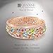Qianse Party Queen Bangle Bracelet Made With Multicolor Austrian Preciosa Crystals