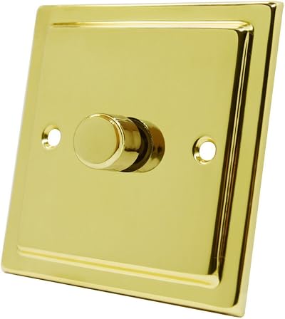 Alliance Electrical Victorian Polished Brass 1 Gang 400W Dimmer Switch 10 Amp 2