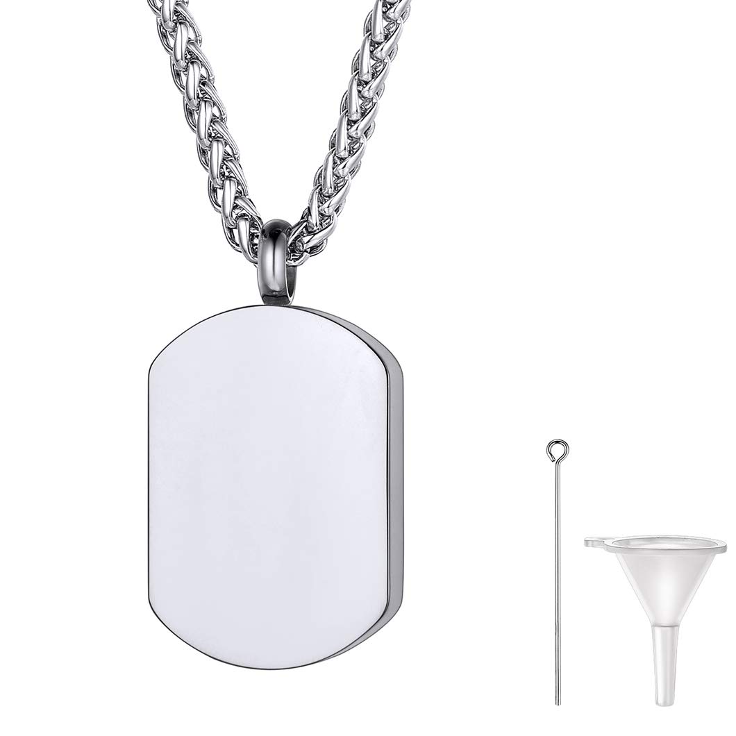 Richsteel Ashes Chain Urn Necklace For Women Dog Tag Cremation Pendant Memory Womens Jewellery Mens Necklaces โ image 1