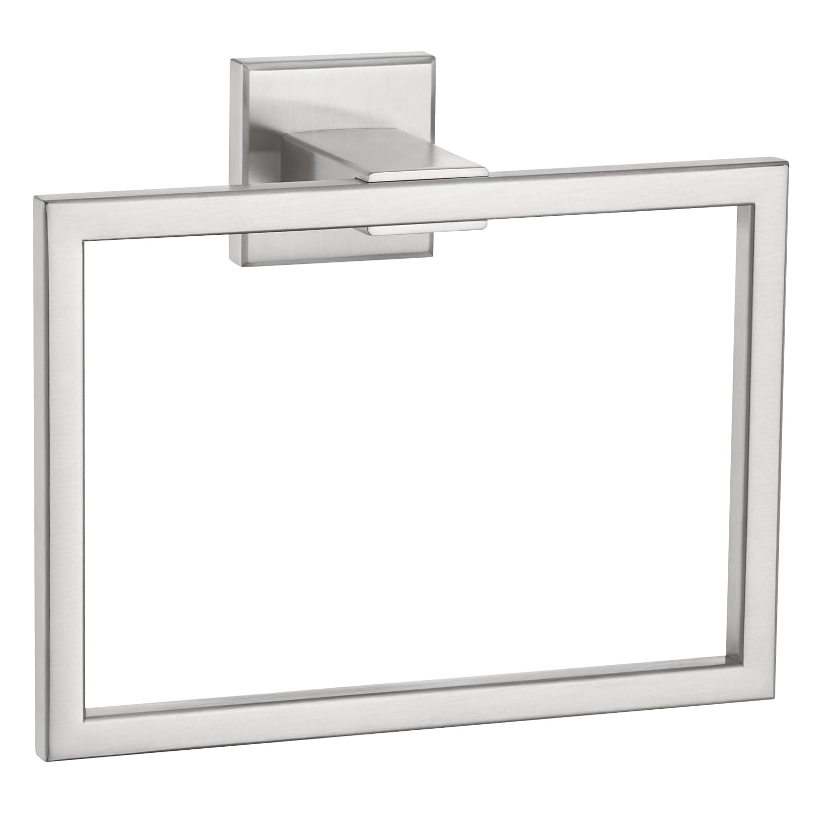 Angle Simple Hand Towel Holder Brushed Nickel, SUS 304 Stainless Steel Square Bathroom Towel Ring Hanger, Wall Mount, 7.09 Inches