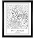Pittsburgh Poster Pittsburgh Map of Pittsburgh City Map Posters Modern Map Art City Prints Wall Decor Minimal Print Map Poster City Poster City Map Wall Art Minimalist Posters 8x10