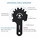 Grill Scraper BBQ Cleaner Barbecue Stainless Steel Universal Effective Quick Tool Long Handle with Bottle Opener Griddle Cleaner Include S-Hook Black