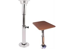 DNYSYSJ Adjustable Table Pedestal Stand Base Only Table Leg 22-28 Inch for RV Camper Marine Boat Caravan Motorhome Galley - US Shipping